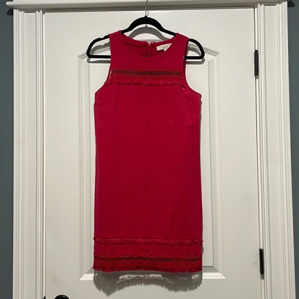LOFT. Red dress. Sz S